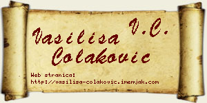 Vasilisa Čolaković vizit kartica